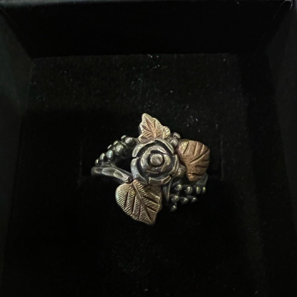 925 silver and solid gold ring